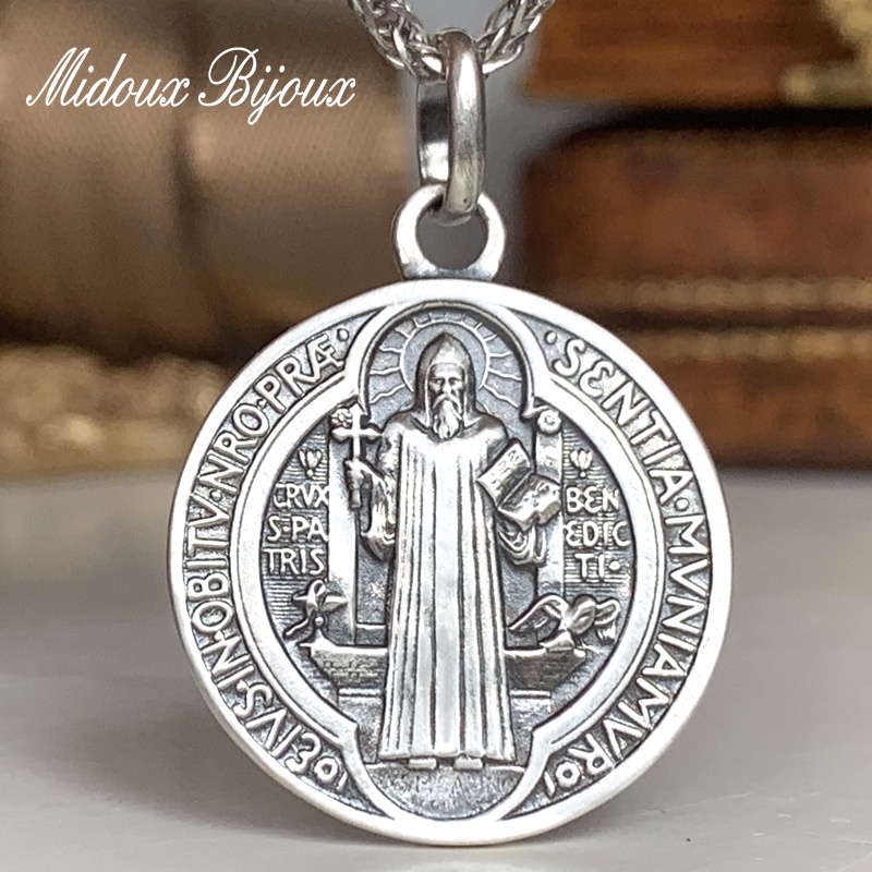 Hạt Đậu Bạc Sterling St... S925 Cao Cấp Benedict Dây Chuyền Mặt Chạm Khắc Tinh Xảo Chất Lượng Cao Phong Cách Hip-Hop Cổ Điển Hợp Thời Trang Unisex Niche Không Dễ Va Chạm Seiko Chạm Khắc Độc