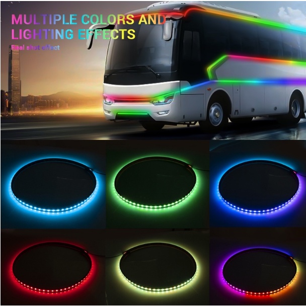 Đèn LED 24v 24v Nhiều Màu Sắc Nhấp Nháy Gắn Tấm Chắn Nắng Trang Trí Xe Tải màu phổ biến trang trí tiện lợi cho