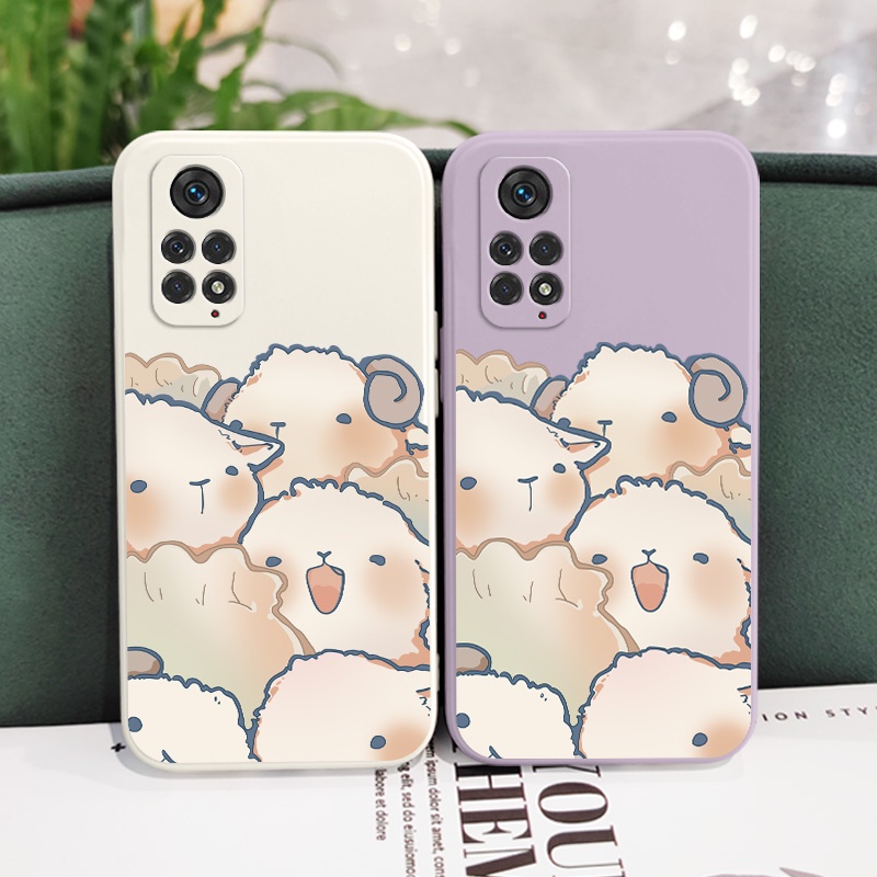Ốp Điện Thoại Hình Cừu Vui Nhộn Cho Xiaomi Redmi Note 11 11S 11T Pro Plus + 4G 5G
