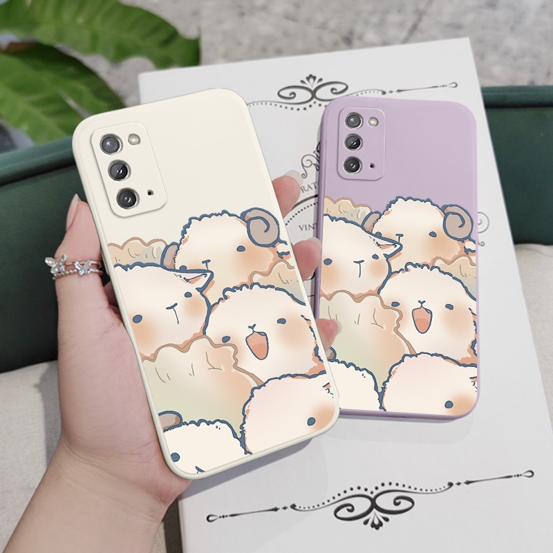 Ốp Điện Thoại Silicon Dẻo Họa Tiết Chú Cừu Dễ Thương Cho Samsung Galaxy Note 20 Ultra 10 Plus 9