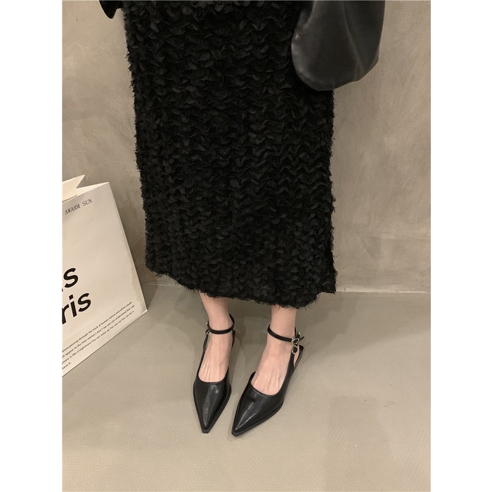 Giày Sandal Đế Thấp Mũi Nhọn Thời Trang Dành Cho Nữ