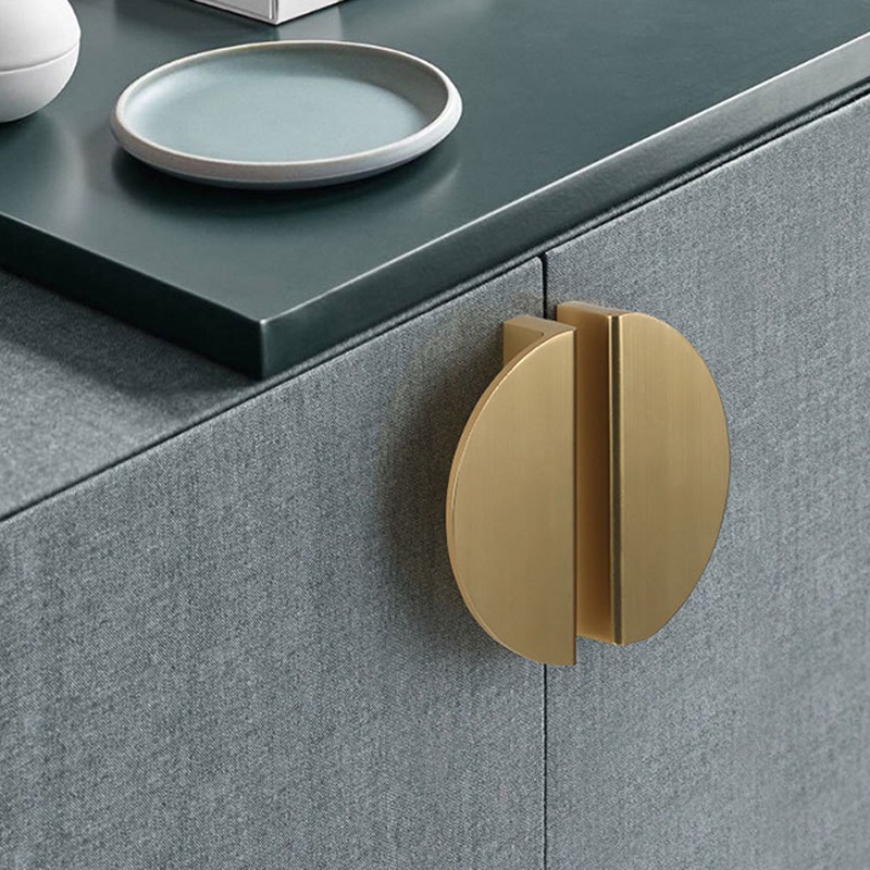 Tay Nắm Ngăn Kéo Tủ Bằng Nhôm Màu Vàng Kim Tiện Dụng Cho Nhà Bếp