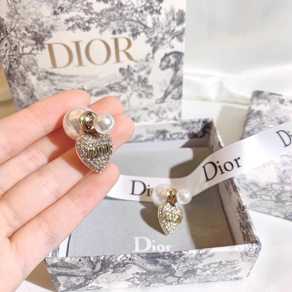 Khuyên Tai Tròn Khắc Chữ Dior Bằng Thép Titanium Thời Trang Cho Nữ