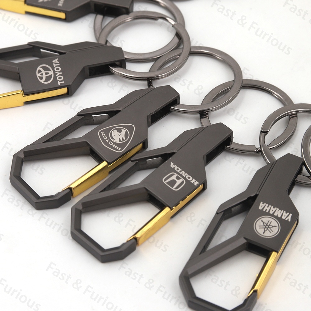 Móc Khóa Xe Hơi Bằng Hợp Kim Màu Đen In Logo Proton1 / Perodua1 / Yamaha1 / Honda1 Motor / Toyota1 / Nissan1 / Mitsubishi1 1