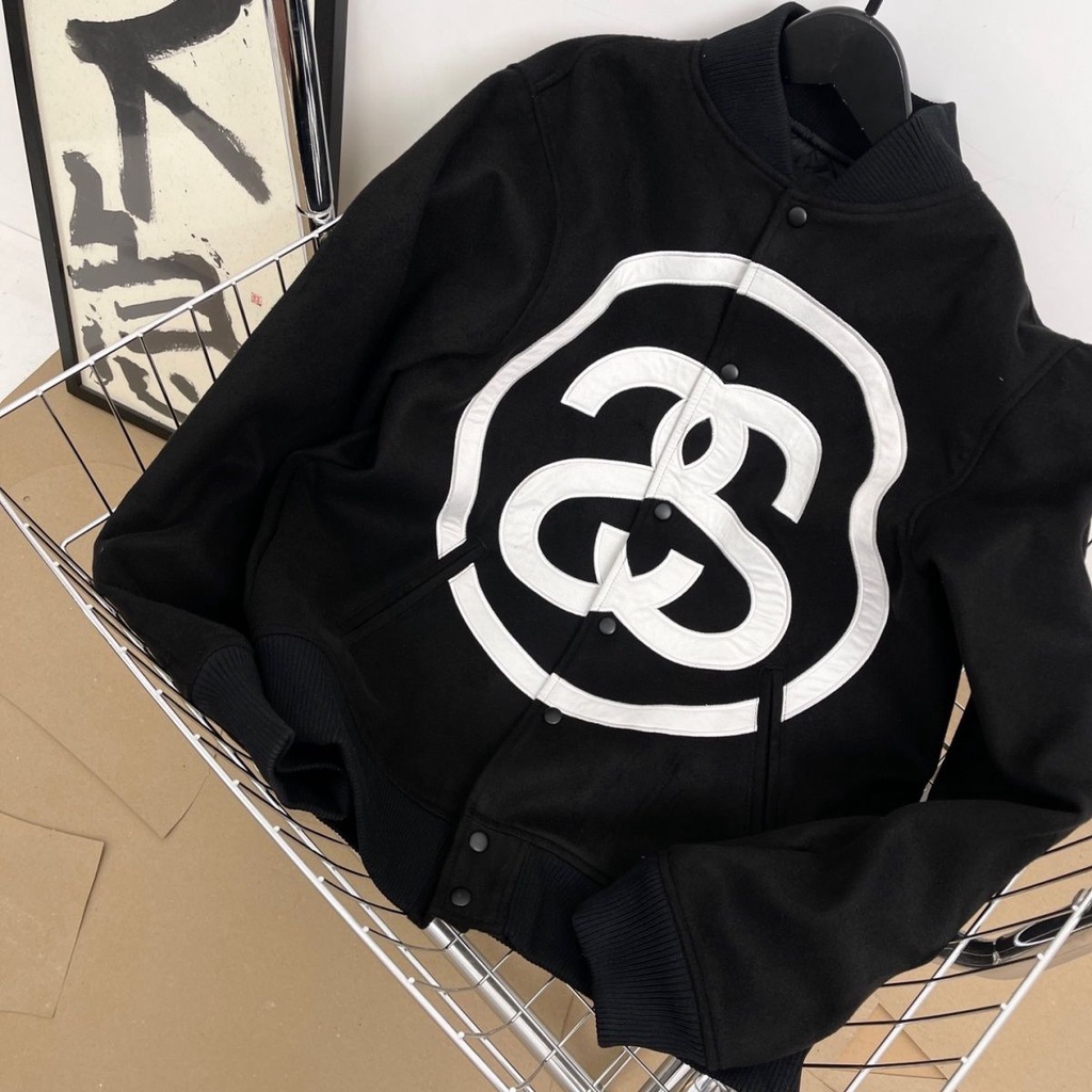 Stuss * nam và nữ áo khoác bomber mới áo khoác thời trang