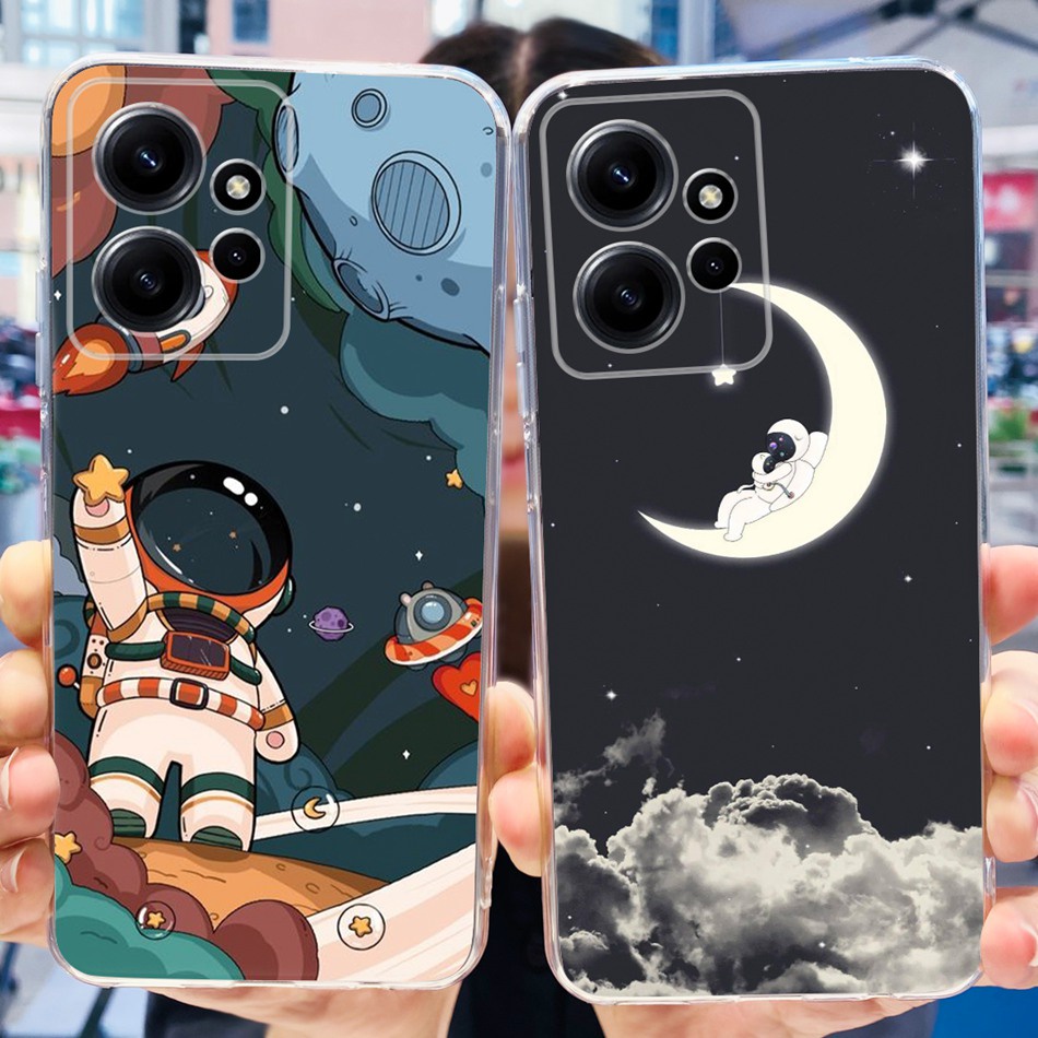 Ốp Điện Thoại TPU Dẻo Họa Tiết Hoạt Hình Khủng Long / Mèo Dễ Thương Cho Xiaomi Redmi Note 12 Redmi Note12 4G