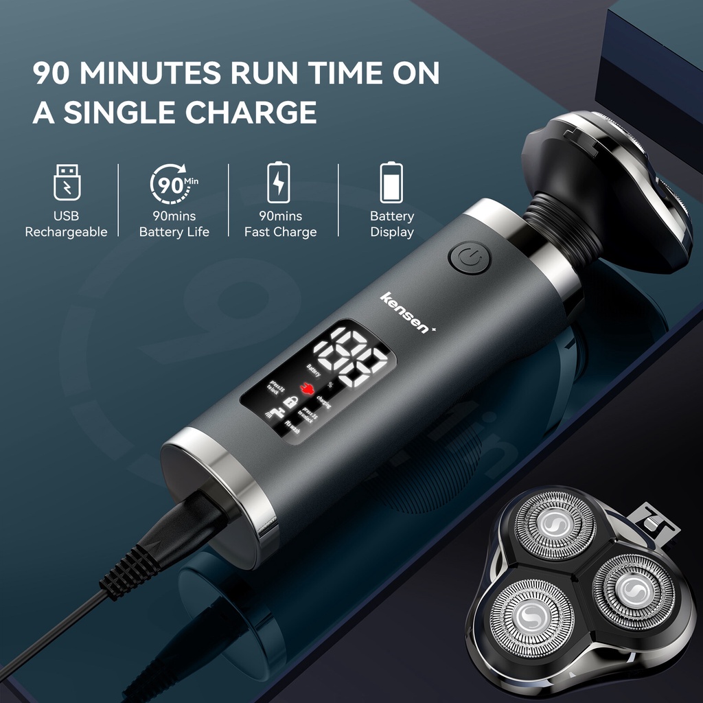 Máy Cạo Râu 3D Chống Thấm Nước IPX6 Đa Năng Chuyên Nghiệp Cho Nam