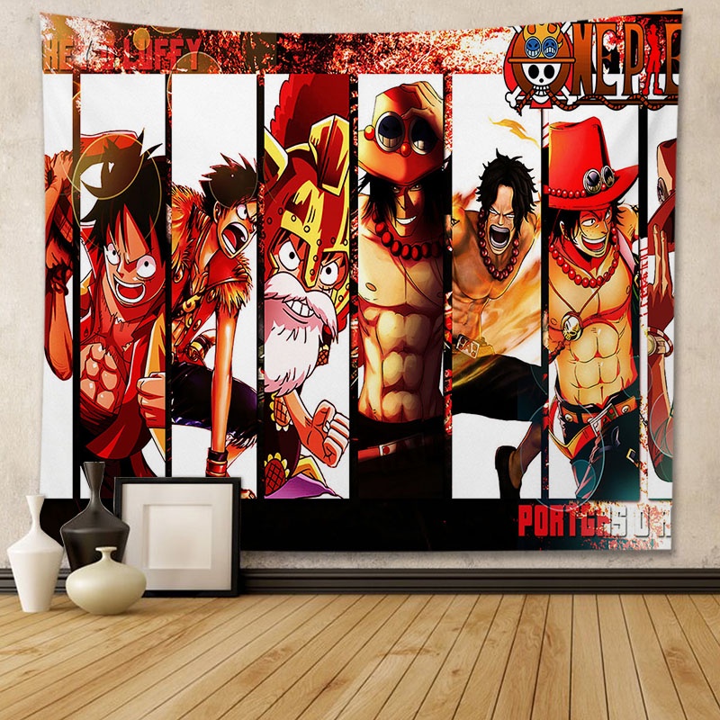 Thảm Treo Tường Trang Trí Phòng Khách / Phòng Ngủ In Hoạ Tiết One Piece