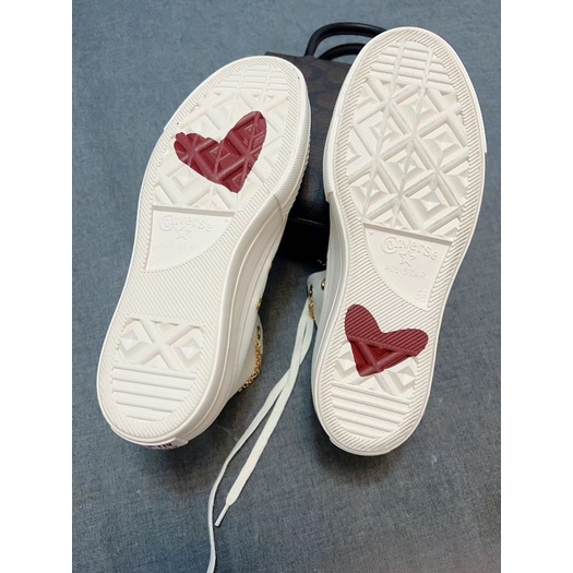 Giày Thể Thao Converse 2023 Vải canvas Cài Khóa Thêu Hình Trái Tim Dễ Thương Cho Nam Và Nữ B94