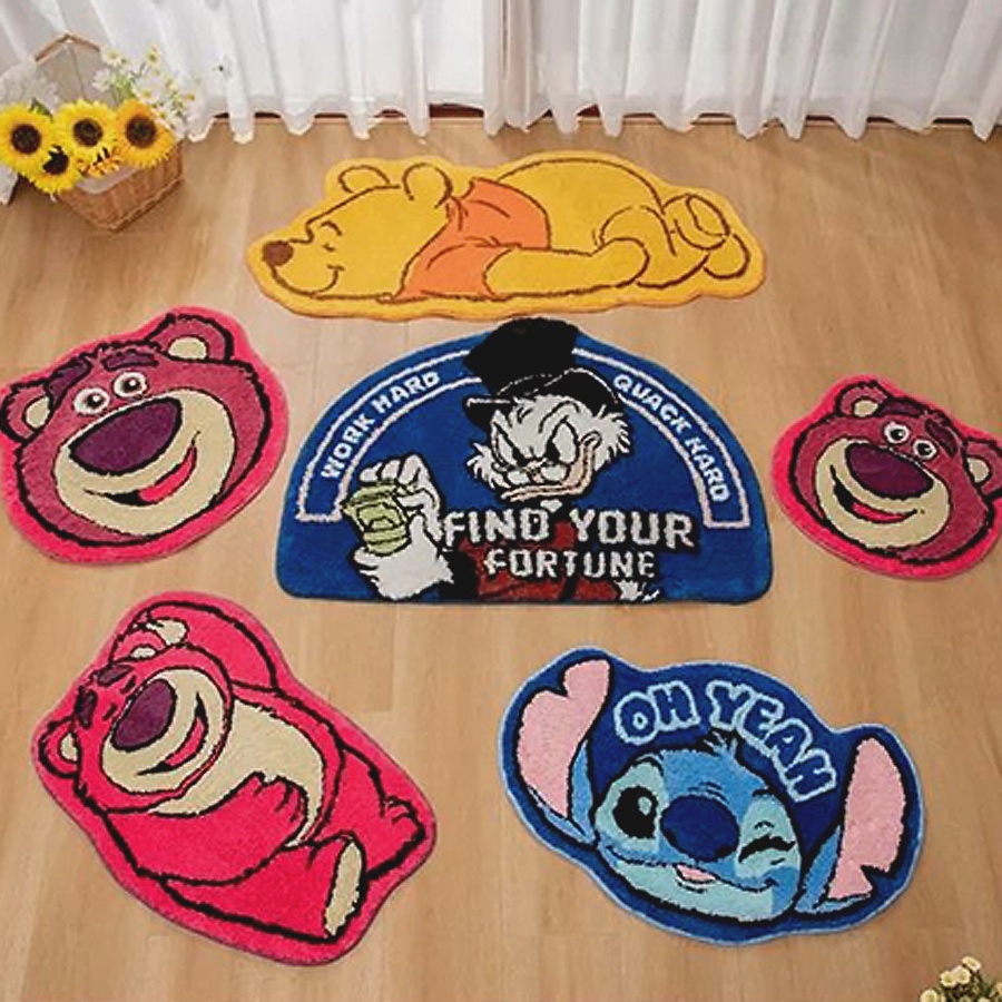 Thảm Lông Lót Sàn Trang Trí Phòng Khách / Phòng Ngủ / Tắm / Yoga Không Trượt Hình Disney