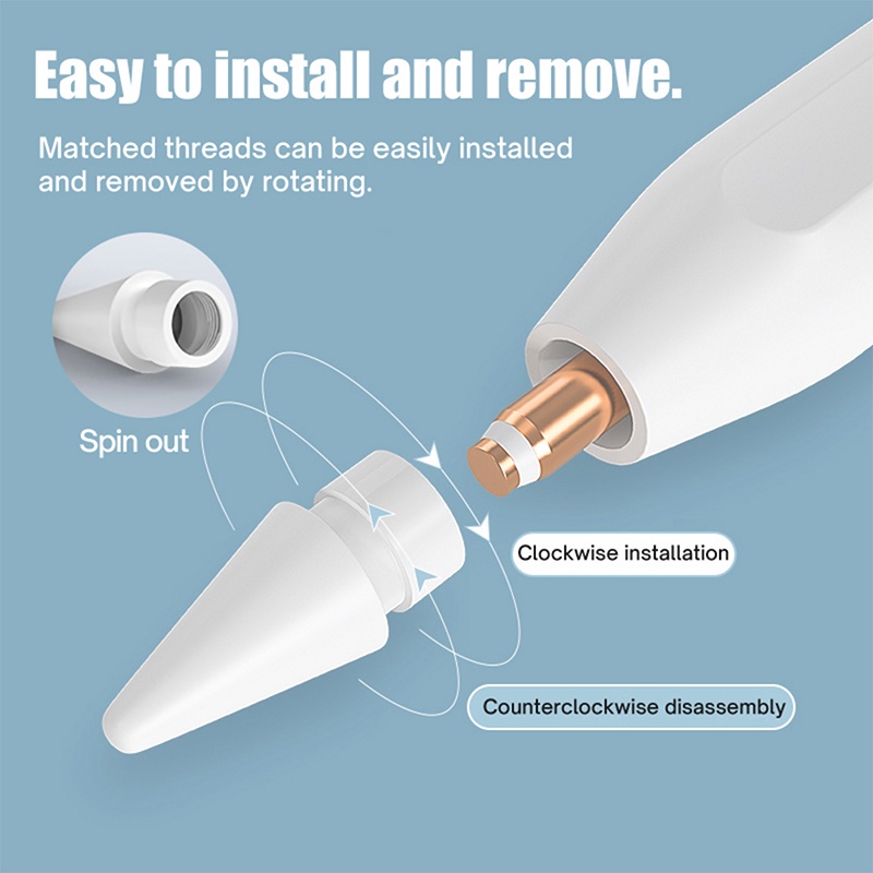 Đầu Bút Cảm Ứng 2B / 2H Thay Thế Chuyên Dụng Cho Apple Pencil 1 / 2