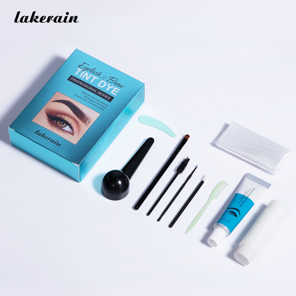 Bộ Kem Nhuộm Lông Mi Và Lông Mày Keratin Tự Làm Lâu Trôi Công Thức Tức Thì Trong 8 Tuần