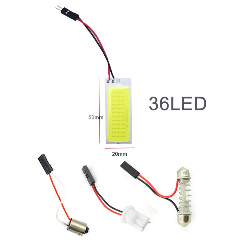 Bảng Đèn led cob 6000k Ánh Sáng Trắng Siêu Sáng Gắn Trần Xe Hơi Nội Thất 18 / 24 / 36 / 48