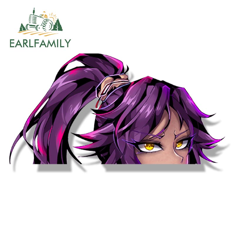 Sticker Dán Xe Hơi Hình Cô Gái shihouin yoruichi fanart anime bleach waifu jdm