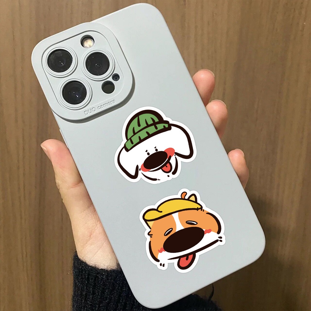 Set 60 Sticker Dog Emotion Trang Trí Điện Thoại, Laptop, Mũ Bảo Hiểm Chống Thấm Nước