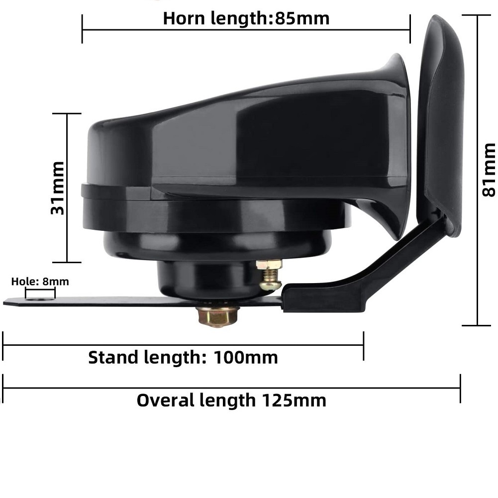 Còi Hơi Điện Tử 12V 130DB Chống Nước Thông Dụng Cho Xe Hơi / Xe Máy / Xe Tải / Tàu Thuyền