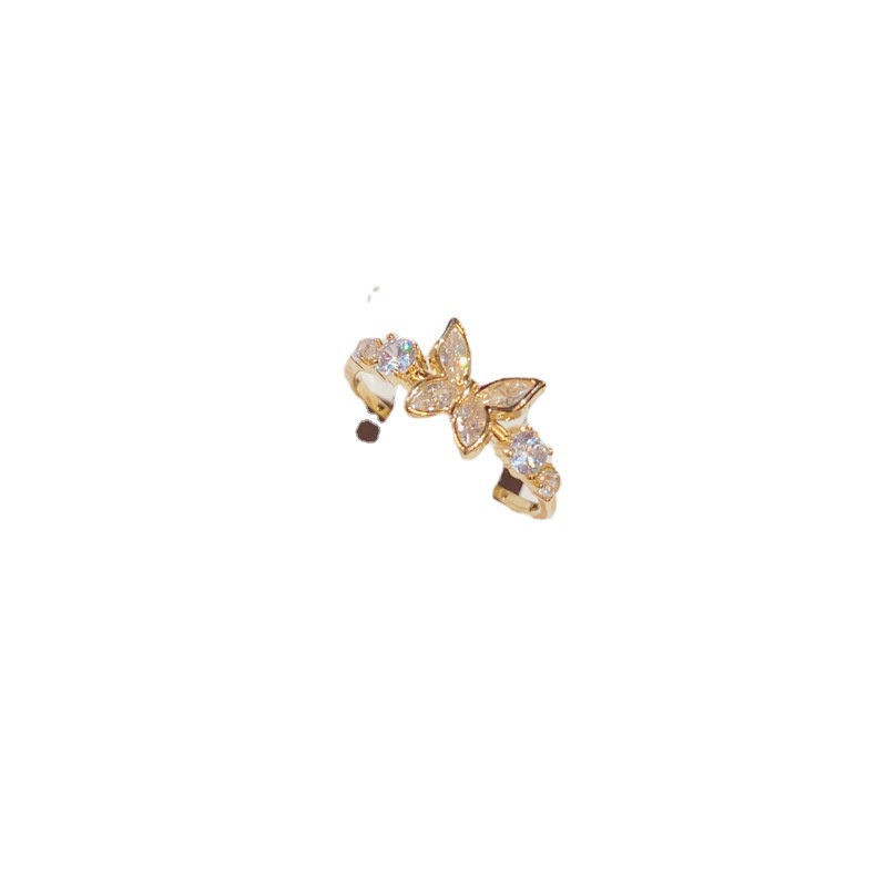 Nhẫn Hở Hình Bướm Đính Đá Zircon Thời Trang Cho Nữ