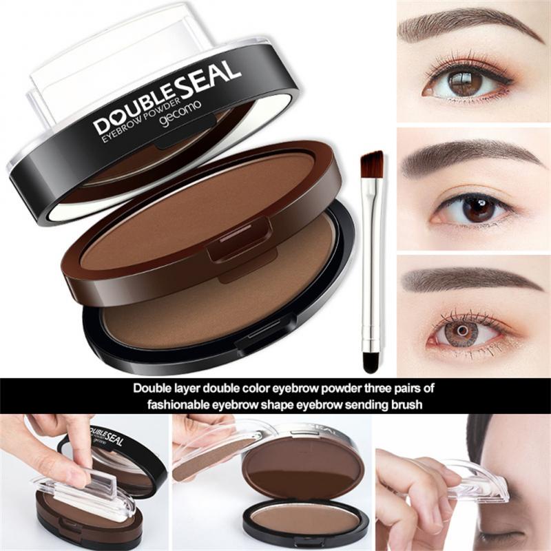 Bảng Phấn Trang Điểm Lông Mày Chống Nước Lâu Trôi Có Thể Điều Chỉnh Kèm Khuôn Đóng Dấu Tiện Dụng