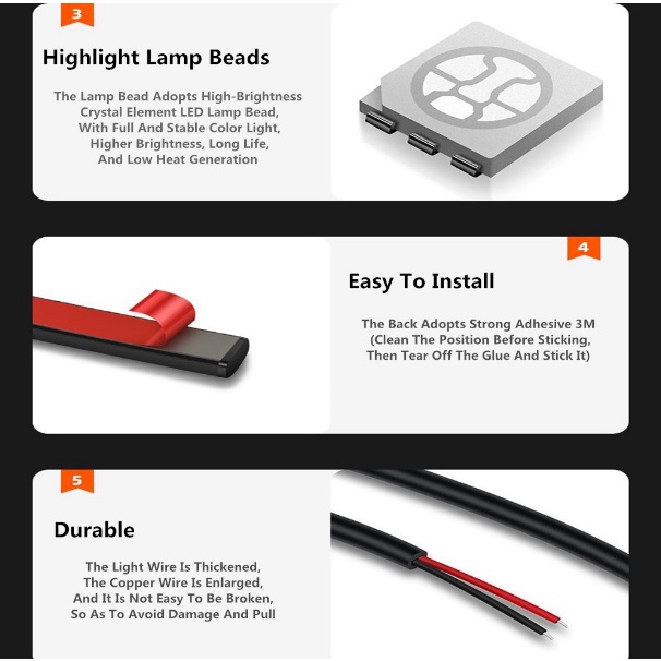 Đèn LED 24v 24v Nhiều Màu Sắc Nhấp Nháy Gắn Tấm Chắn Nắng Trang Trí Xe Tải màu phổ biến trang trí tiện lợi cho