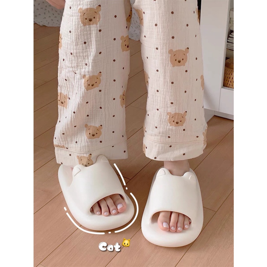 Dép mèo dễ thương với đế dày dép bánh mì