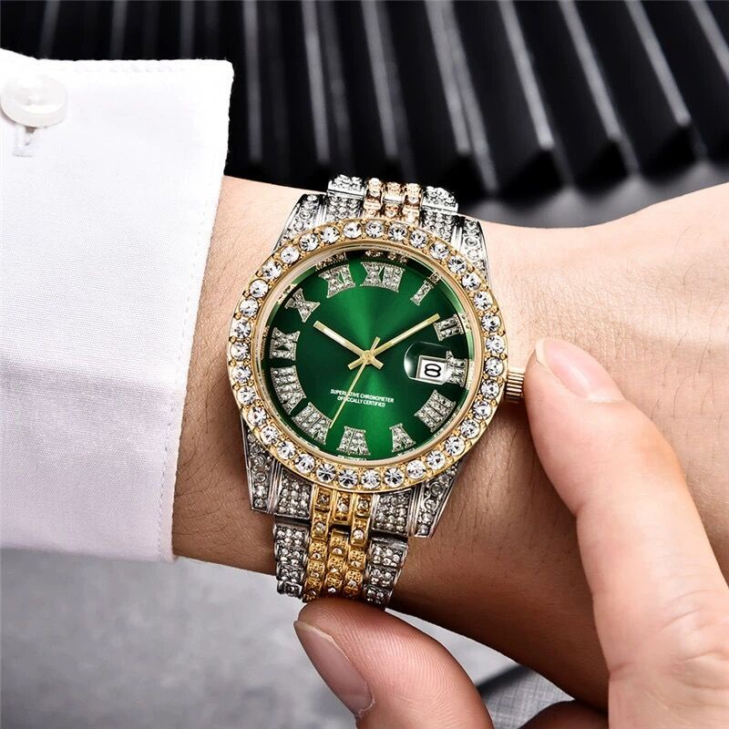 Đồng hồ quartz dây thép không gỉ dạ quang chống nước chính hãng cho nam P12