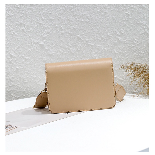 Túi Đeo Vai Bằng Da PU Màu Trơn Thời Trang Dành Cho Nữ