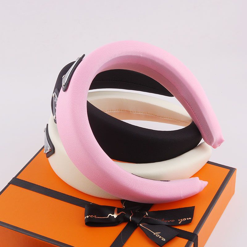 Băng Đô Cài Tóc Bản Rộng Màu Trơn Thời Trang Cho Nữ