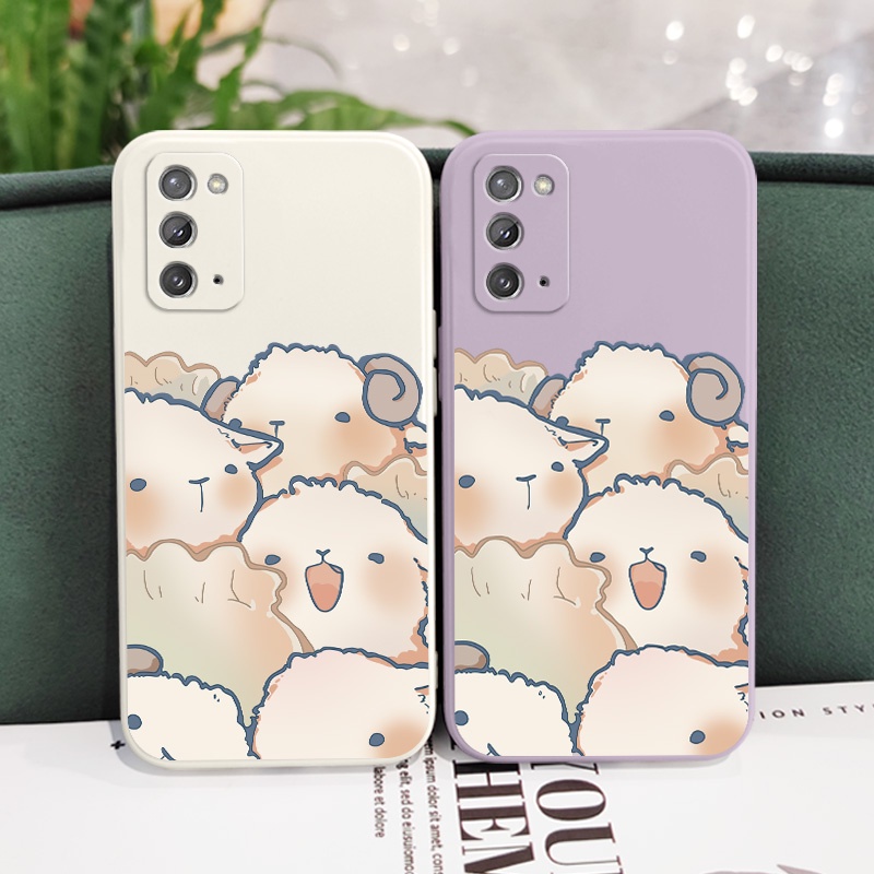 Ốp Điện Thoại Silicon Dẻo Họa Tiết Chú Cừu Dễ Thương Cho Samsung Galaxy Note 20 Ultra 10 Plus 9