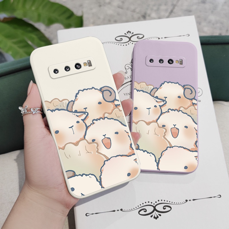Ốp Điện Thoại Mềm Hình Cừu Cho Samsung Galaxy S10 S10E Plus S9 Plus