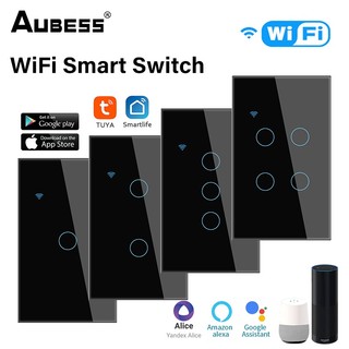 Tuya công tắc cảm ứng thông minh wi-fi 1/2/3/4 gang nút treo tường ứng dụng cuộc sống gia đình hoạt động với alexa google home