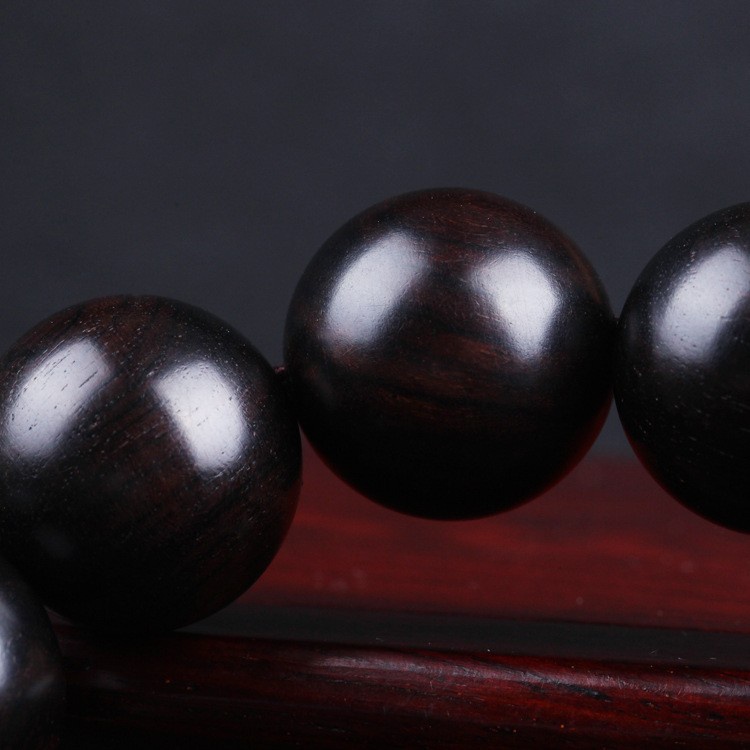 Vòng Đeo Tay Bằng Gỗ Mun Tự Nhiên 15mm 18mm 20mm