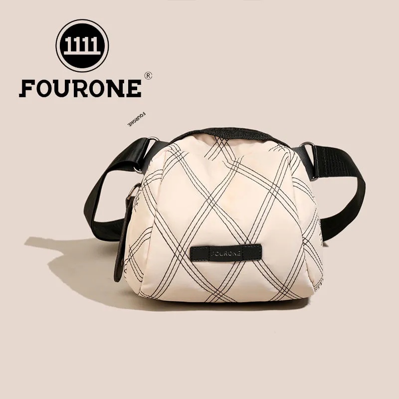 Túi Đeo Chéo Ngực Bằng nylon Thêu Họa Tiết Kim Cương Đơn Giản Thời Trang Cho Nữ fna379