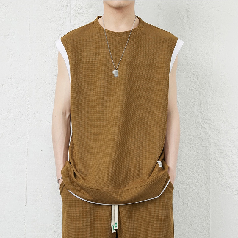 Bộ quần áo thun nam Bộ quần áo thun nữ Bộ quần áo thun unisex ba lỗ trơn phối viền cực đẹp trẻ trung Zenkonam MQA 012