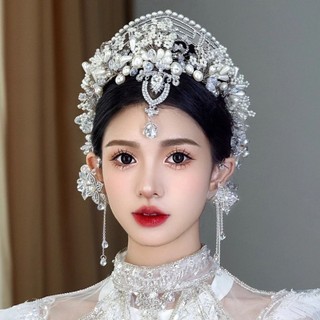 Vương Miện Cô Dâu Đính Pha Lê Phong Cách baroque Sang Trọng