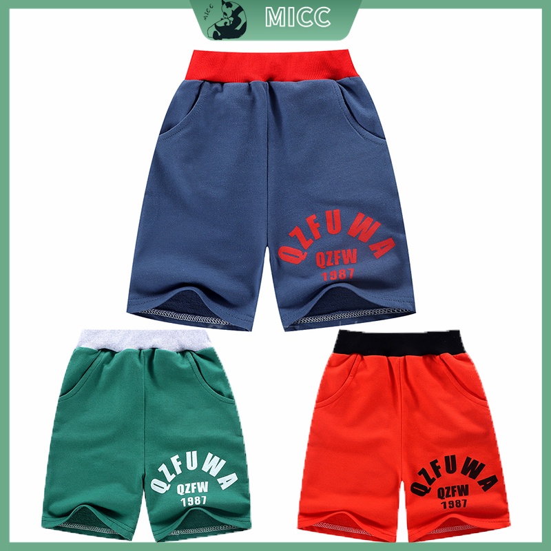 Quần Short Thể Thao Cotton Thoải Mái Thời Trang Đi Biển Cho Bé Trai 18-10 Tuổi