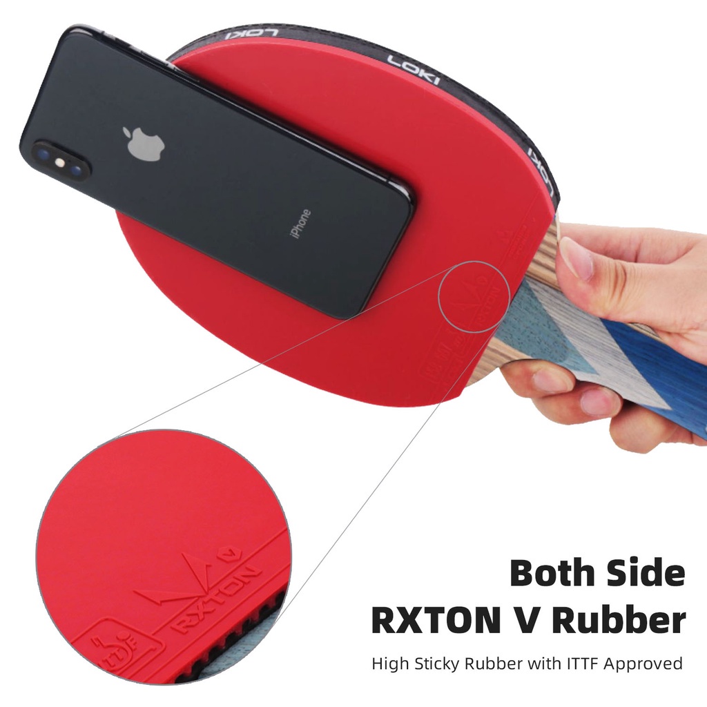 Vợt Đánh Bóng Bàn Loki 5/6/7 Star Bằng Cao Su Chuyên Nghiệp