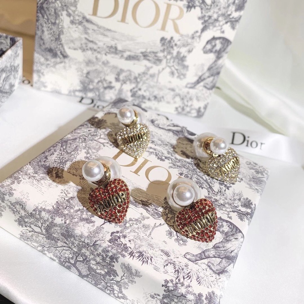 Khuyên Tai Tròn Khắc Chữ Dior Bằng Thép Titanium Thời Trang Cho Nữ