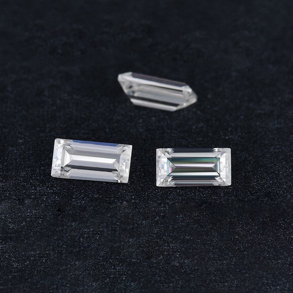 Hình Chữ Nhật Cắt Trắng Moissanite D / VVS1