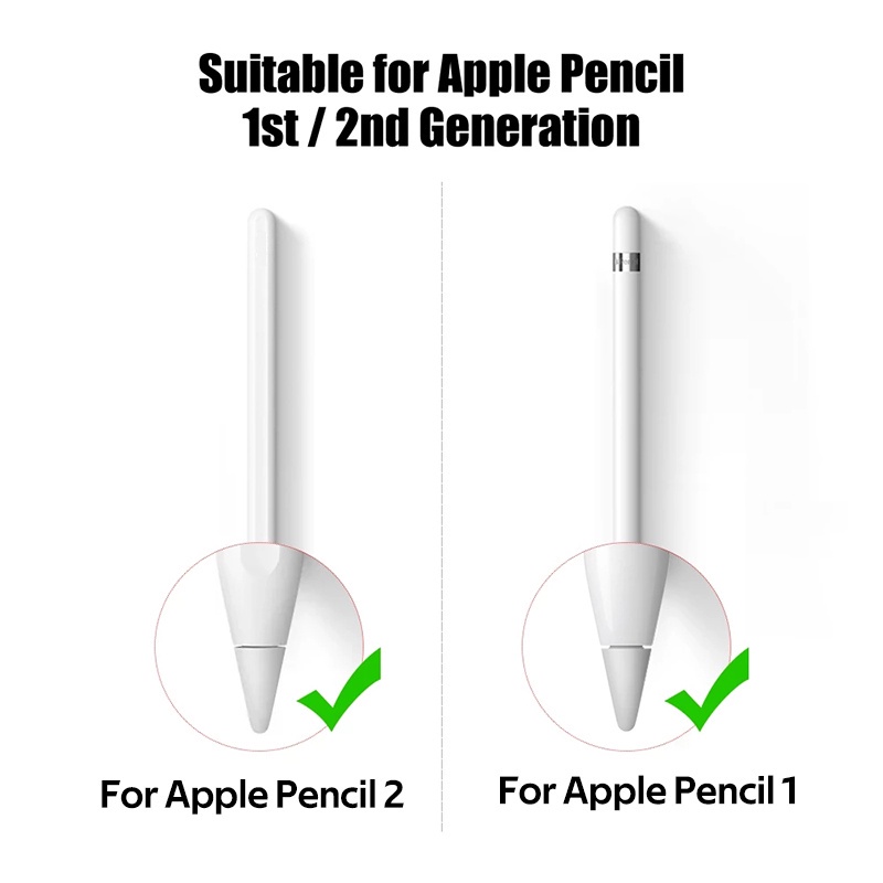 Đầu Bút Cảm Ứng 2B / 2H Thay Thế Chuyên Dụng Cho Apple Pencil 1 / 2