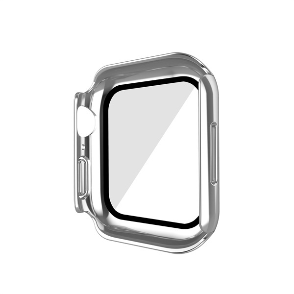Ốp Bảo Vệ 7 Màu Bằng PC + Kính Cường Lực Mạ Điện 6 Màu Cho iWatch 7 / 6 / 5 / 4 / 3 / 2 / 1 / SE Generation 38MM 40MM 41MM 42MM 44MM 45MM 49MM
