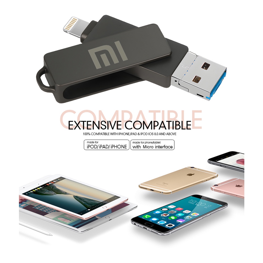 Mua Ổ Đĩa Flash USB 3 Trong 1 Cho iPhone iPad Android PC 128GB 256GB ...