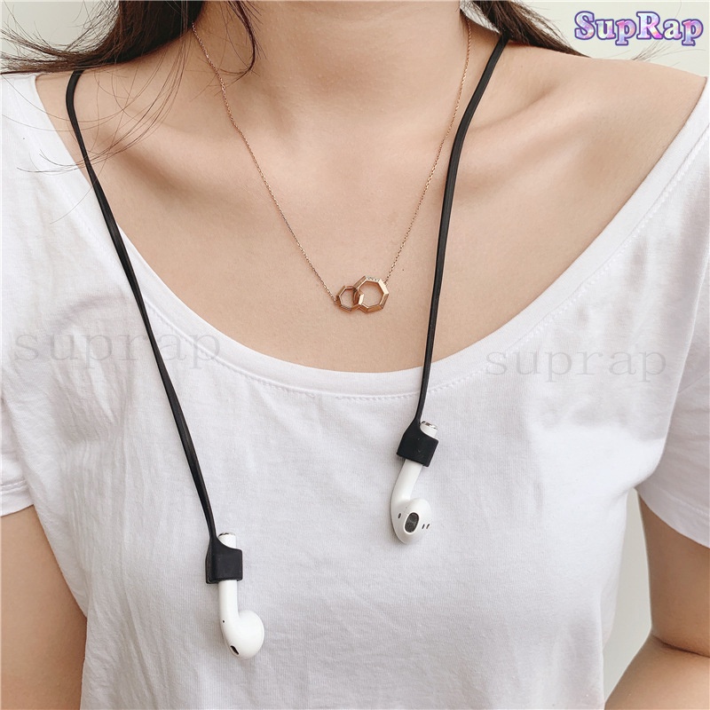 Dây đeo cổ silicone co giãn chống mất thích hợp cho tai nghe AirPods pro 3 2 1