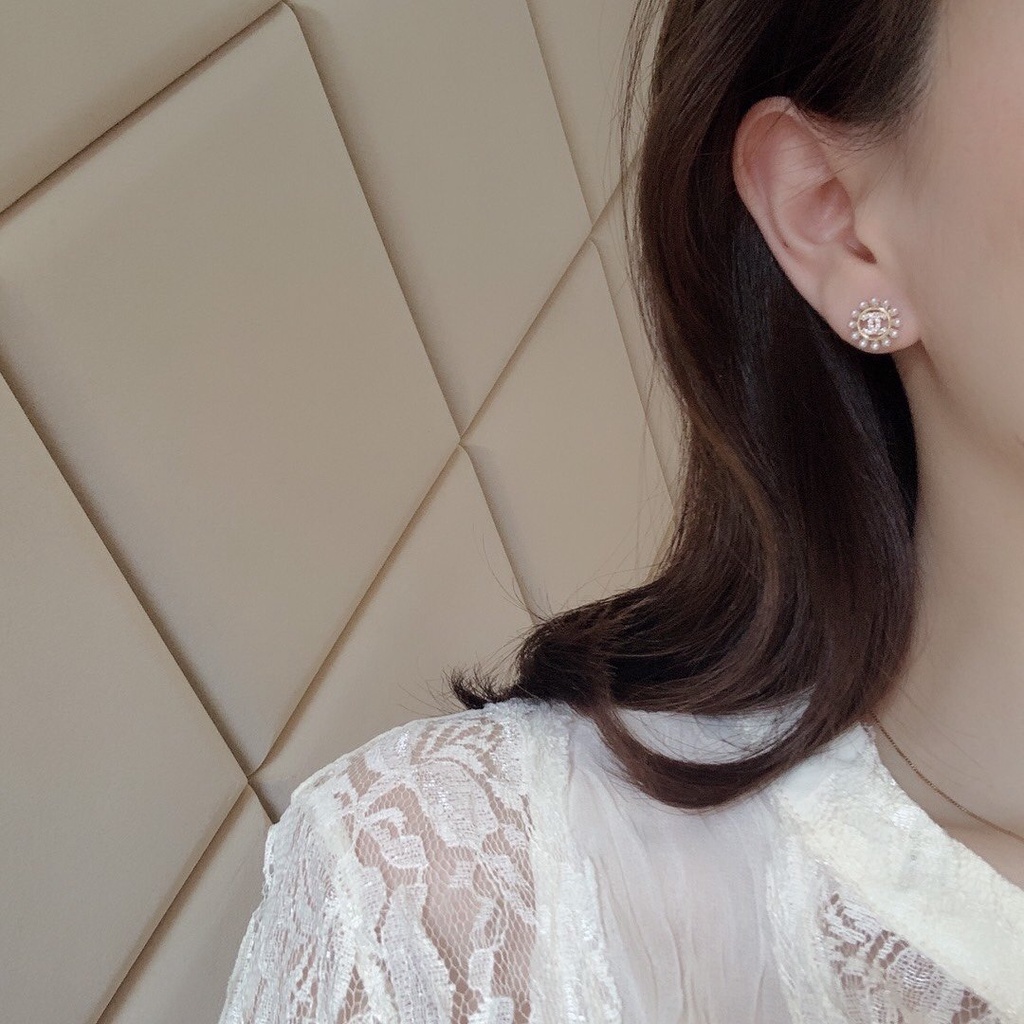 Bông Tai Bằng Thép Titan Hình Chữ Thời Trang Cho Nữ