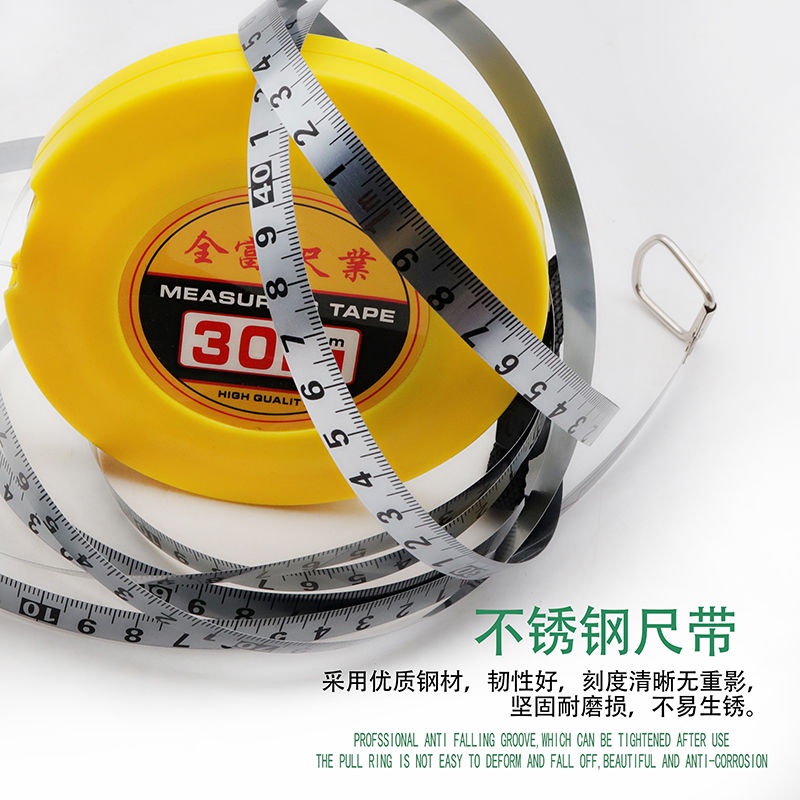 Thước Dây Bằng Nhựa Và Thép Không Gỉ 20m 30m 50m Chất Lượng Cao