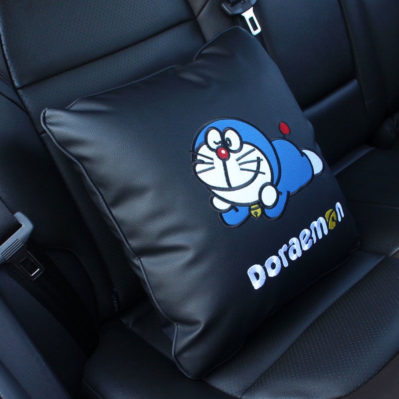 Vỏ Bọc Vô Lăng Xe Hơi Bằng Da In Hình Doraemon Thoáng Khí Chống Mòn