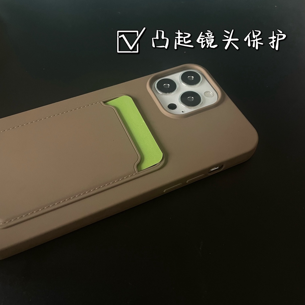 Ốp Điện Thoại Có Ngăn Đựng Thẻ Và Dây Đeo Cho iPhone13 11 12Pro Xsmax X / XS 7 / 8plus XR SE2 14Pro