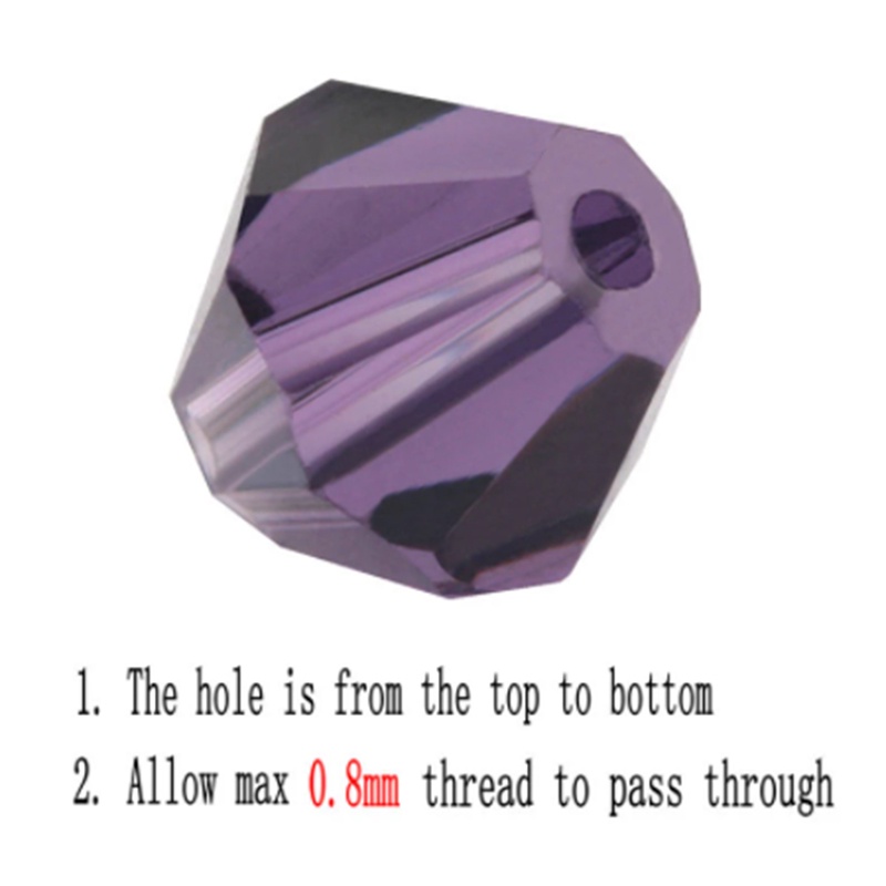 Set 100 Hạt Pha Lê Hình Nón 4MM Làm Trang Sức Thủ Công