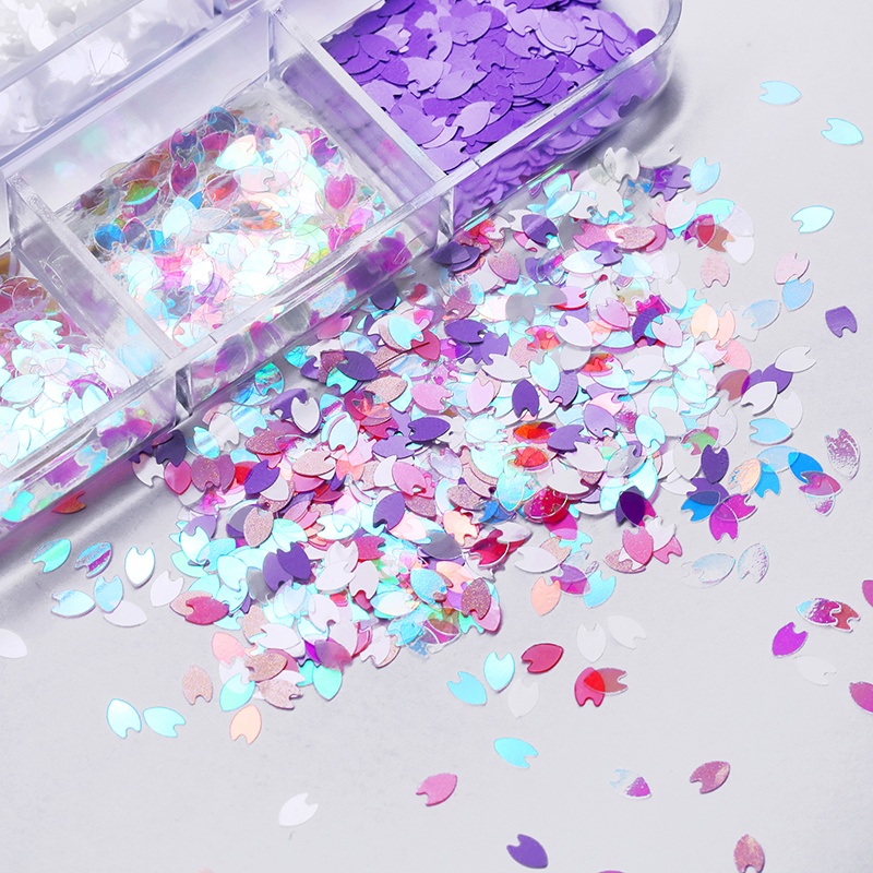 UR SUGAR Hộp 6 Ngăn Đựng Phụ Kiện Trang Trí Móng Tay Nghệ Thuật