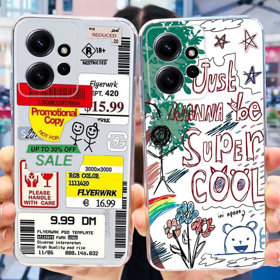 Ốp Điện Thoại TPU Dẻo Họa Tiết Hoạt Hình Khủng Long / Mèo Dễ Thương Cho Xiaomi Redmi Note 12 Redmi Note12 4G