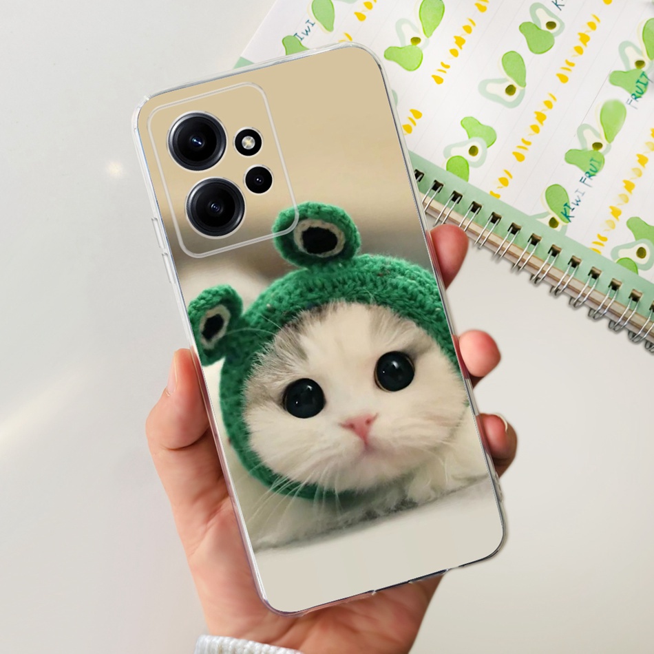 Ốp Điện Thoại TPU Dẻo Họa Tiết Hoạt Hình Khủng Long / Mèo Dễ Thương Cho Xiaomi Redmi Note 12 Redmi Note12 4G